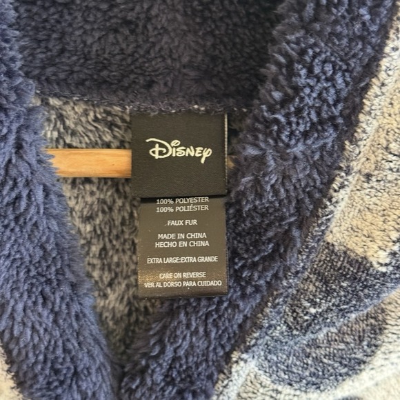 Mickey Mouse‎ Fleece Blue Lounger  Hoodie Gown Sleepwear Pajama Size XL #C - Picture 9 of 9